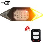 Clignotant vlo feu arriere vlo feux clignotant vlo sans fil rechargeable usb cyclisme lumire davertissemen ...