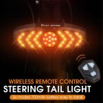 Clignotants de v�lo sans fil intelligents - mioloe - accessoire de v�lo - 6 modes - noir