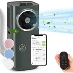 Climatiseur mobile klarstein 12000 btu - fonction ventilateur & dshumidificateur - gris