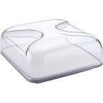 Cloche � fromage - guzzini - grise - plastique san - porcelaine - 255 x 18 x 115 cm