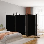 Vidaxl cloison de sparation 6 panneaux sparateur de pice pliable diviseur cran dintimit paravent ...