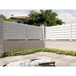 Cl�ture brise vue - ombrazur - l 1911 x h 1022 mm - aluminium - blanc - 7 lames