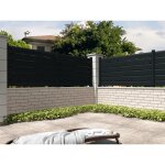 Clture brise vue gris anthracite l 1911 x h 478 mm