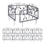 Cl�ture d�corative de jardin en m�tal 12 panneaux ext�rieurs avec feuilles bordure de jardin vintage ...