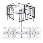 Clture dcorative de jardin en mtal 12 panneaux extrieurs avec ornements bordure de jardin vintage ...