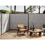 Cl�ture � poser h 156 cm - kit de 6 lames en composite + 2 poteaux gris clair - enola