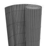 Clture de jardin - vidaxl - double face pvc - 90 x 300 cm - gris