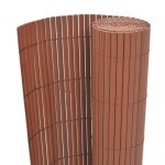 Clture de jardin - vidaxl - double face - pvc - marron - 90 x 500 cm