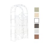 Clp arche � rosiers avec porte melissa arcade en fer hauteur 220 cm blanc