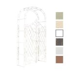 Clp arche � rosiers avec porte melissa arcade en fer hauteur 220 cm cr�me antique