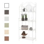 Etagre pliable - clp - anika - fer forg - 4 espaces de rangement - style antique blanc