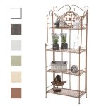 Etagre pliable - clp - anika - fer forg - 4 espaces de rangement - style antique