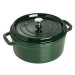Cocotte - staub - ronde basilic 26cm - 5l - fonte emaill�e - compatible induction - design contemporain ...