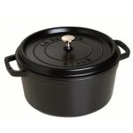 Cocotte en fonte �maill�e - staub - noir - 16 cm - 140 l - tous feux dont induction