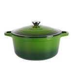 Cocotte fonte Émaillée ronde veohome verte 6l Ø28cm faitout ultra résistantmarmite compatible induction ... Cocotte fonte Émaillée ronde veohome verte 6l Ø28cm faitout ultra résistantmarmite compatible induction ...