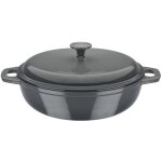 Cocotte fonte massive - gsw - grey shadow - 30 cm - ronde - induction - gris