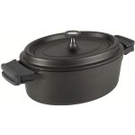 Cocotte - lacor - ovale - 31 x 23 cm - 6. 3 l - noir - aluminium anti - adh�sif