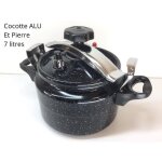 Cocotte minute autocuiseur 7 litres revetement type pierre tous feux induction vitroc�ramique