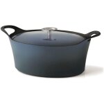 Cocotte ovale 4l 29cm bleu fonte dacier + 2 manchons amc31858 Cocotte ovale 4l 29cm bleu fonte dacier + 2 manchons amc31858