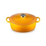 Cocotte ovale en fonte �maill�e le creuset - 27 cm - nectar - 41 l