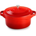 Cocotte ronde 28cm fonte daluminium + couvercle alu gamme magma pradel pcui003003