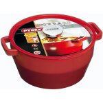 Cocotte ronde - pyrex - slow cook - 24 cm - rouge