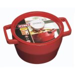 Cocotte ronde slow cook 22 l rouge - pyrex - fonte - diam�tre 20 cm - tous feux dont induction