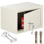 Coffre - fort springos pour la maison - acier haute scurit - stockage argent  cl 31x20x20cm