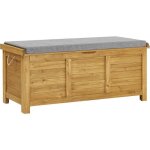 Coffre de jardin gana en bois - 125 x 60 x 55 cm - marron