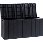 Coffre de jardin - en rsine - multibox bravo - gris anthracite - 270l - 1175x45x56 cm