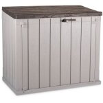 Coffre de jardin storer plus - rsine - capacit 842l - taupe et marron