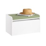 Coffre à jouet kmb80 - w sobuy - 1 tiroir à roulettes et assise coussin rembourré pour enfants - blanc ... Coffre à jouet kmb80 - w sobuy - 1 tiroir à roulettes et assise coussin rembourré pour enfants - blanc ...