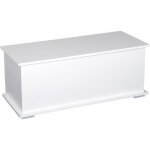 Homcom - coffre de rangement - bois - 100x40x40cm - blanc