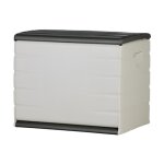 Coffre de rangement 260l coloris intérieur - extérieur noir - taupe - longueur 80 x profondeur 61 x hauteur ... Coffre de rangement 260l coloris intérieur - extérieur noir - taupe - longueur 80 x profondeur 61 x hauteur ...