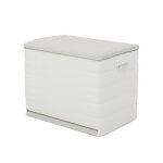 Coffre de rangement 260l int�rieur - ext�rieur coloris beige - longueur 80 x profondeur 53 x hauteur ...