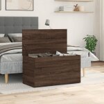 Coffre de rangement chne marron 84x42x46 cm bois dingnierie