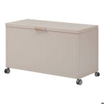 Coffre de rangement � roulettes edenio - capacit� 510l - acier galvanis� argile - hesp�ride