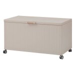 Coffre de rangement � roulettes edenio - capacit� 670l - acier galvanis� argile - hesp�ride