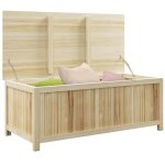 Outsunny - coffre de rangement - bois de sapin - 120x55x45cm - bois naturel