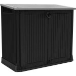 Coffre de rangement extrieur keter en rsine 880 litres noir - malle de jardin sans vrins