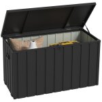 Coffre de rangement - outsunny - 125. 5x61. 5x70cm - acier - gris