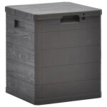 Coffre de rangement de jardin 90l - marron - 42. 5 x 44 x 50 cm