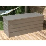 Coffre de rangement de jardin en acier galvanis� gris - 750l - tomaso