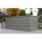 Coffre de rangement de jardin en acier galvanis gris - 582l - tomaso