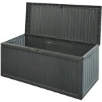 Coffre de rangement jardin 240 l en polypropyl�ne 120x52x54 cm 2 poign�es lat�rales - ext�rieur terrasse ...