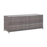 Coffre de rangement de jardin en résine tressée - vidaxl - gris - 120x50x60 cm - doublure résistante ... Coffre de rangement de jardin en résine tressée - vidaxl - gris - 120x50x60 cm - doublure résistante ...