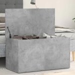 Coffre de rangement - vidaxl - bton gris - 84x42x46 cm - bois dingnierie - design contemporain