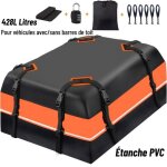 Coffre de toit - sac de toit voiture �tanche universel sans barre 112 * 87 * 44cm avec serrure 6 crochets ...