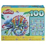 Coffret 100 pots de p�te � modeler play - doh wow - multicolore - playdoh