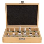Coffret de fraises - makita - d - 57065 - 12 pices - queue de 6 mm - bois